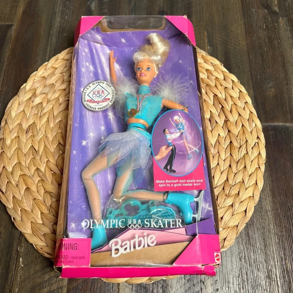 Vintage 1997 Olympic Skater Barbie Doll Nagano 1998 USA Team Mattel 18501